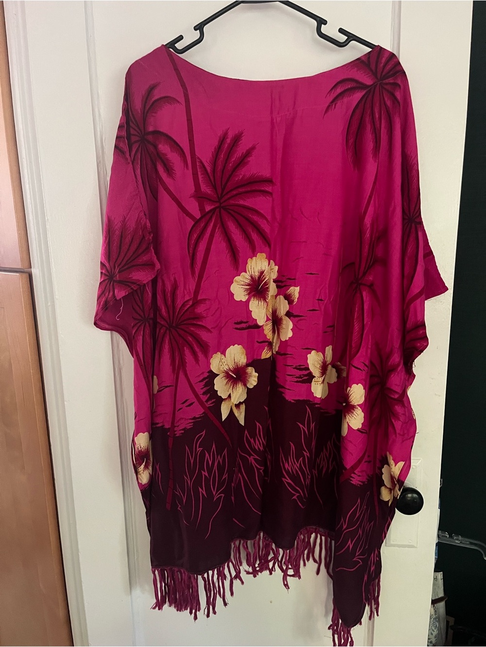 Ingear Bright Fuchsia Tropical Print Kimono